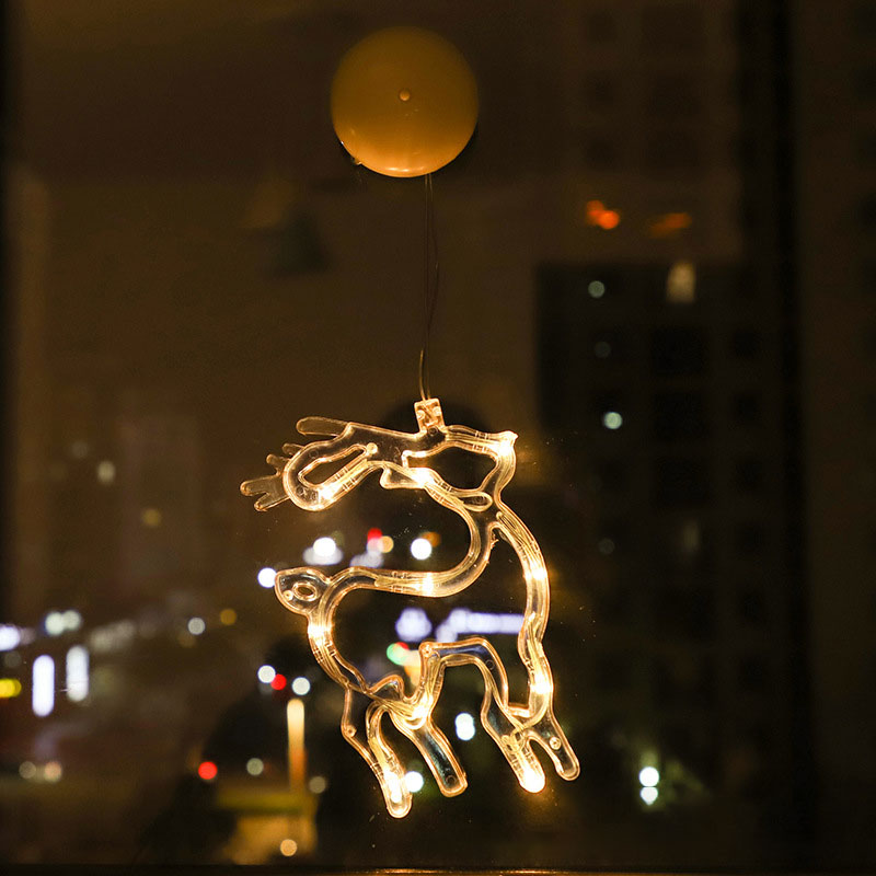 Christmas Atmosphere Decorative Lights LED Lights Christmas Sucker Lights Window Lights Window Scene Arrangement