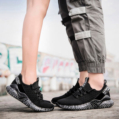 Non-Slip Unisex Light Breathable Running Shoes Wear-resistant Lace-Up Sport Shoes Mans Fashion Sneakers