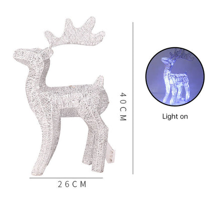 Christmas decoration iron deer decoration props 40cm lighting decoration Christmas lighting decoration