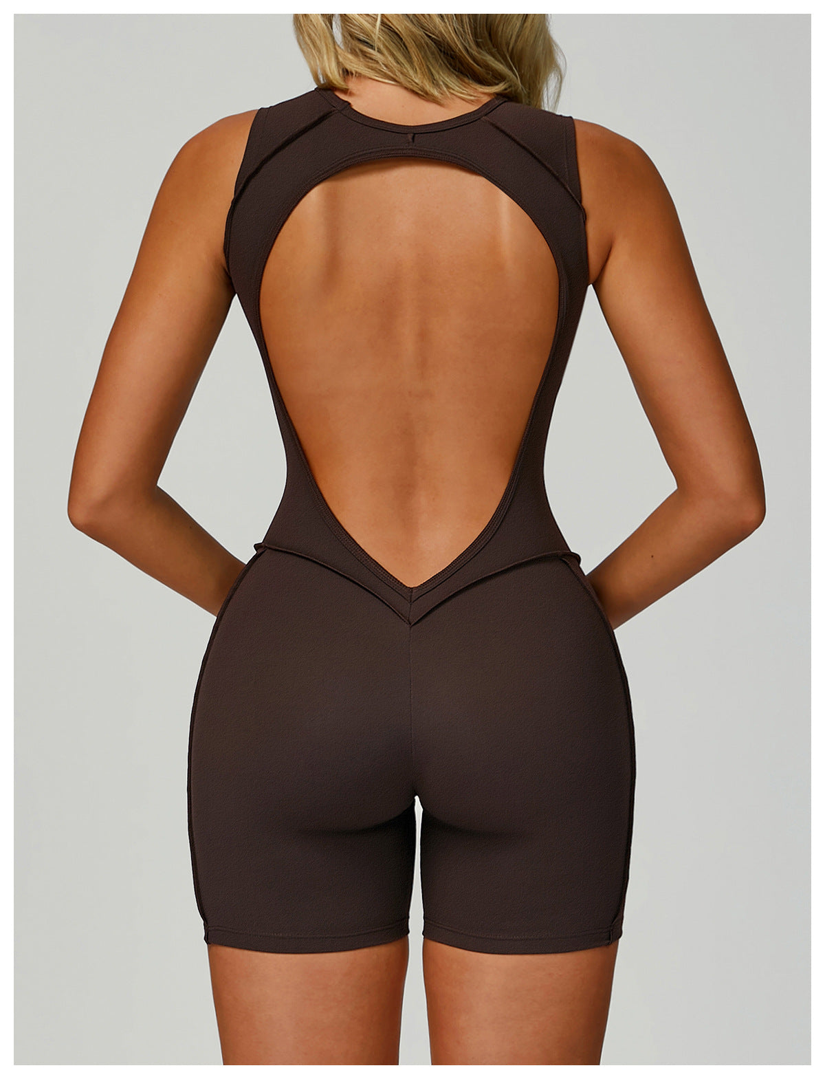 Fleece Jumpsuit Yoga Wear Backless  Lines Jumpsuit Women Running Sports Fitness Wear