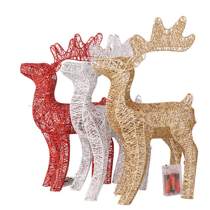Christmas decoration iron deer decoration props 40cm lighting decoration Christmas lighting decoration
