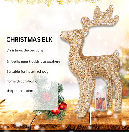 Christmas decoration iron deer decoration props 40cm lighting decoration Christmas lighting decoration