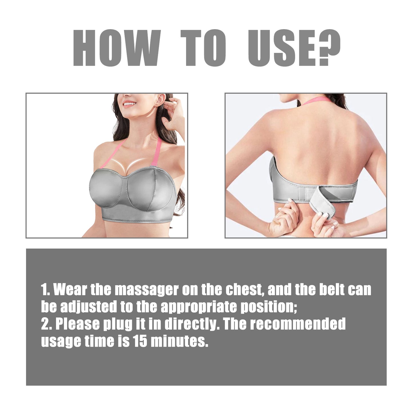 Electric Breast Massager, Firming Full Firm Anti-Sagging Volumizing Lift Massage Chest Treatment