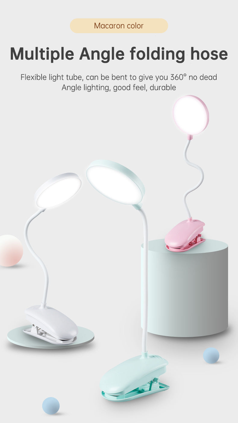 Table Lamp Eye Protection Desk Rechargeable Plug-In Dual Purpose Clamp Table Lamp Dormitory Bedroom Learning LED Bedside