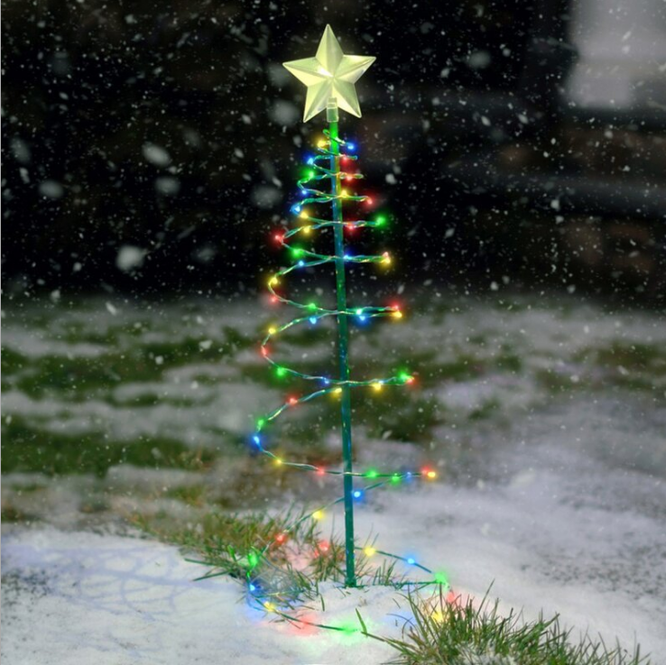 Christmas Decoration Holiday Dress Up Scene Layout Creative New Solar Led Christmas Tree