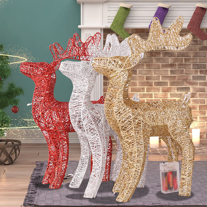 Christmas decoration iron deer decoration props 40cm lighting decoration Christmas lighting decoration