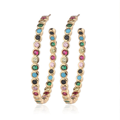 Elegant and sparkling iridescent glass stone earrings