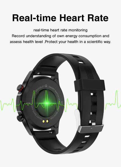 E1-2 Smart Watch Men Bluetooth Call Custom Dial Full Touch Screen Waterproof Smartwatch For Android IOS Sports Fitness Tracker