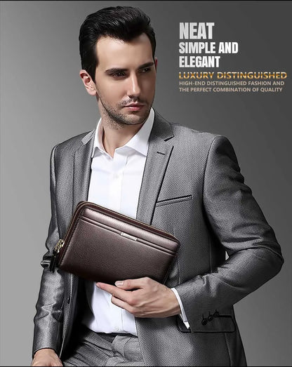 Brand wallet men wallets leather fashion handbags Men's wallet luxury high capacity casual black men's handbag wallet leather