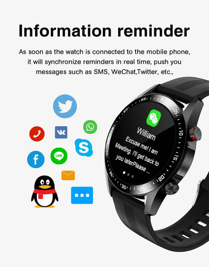 E1-2 Smart Watch Men Bluetooth Call Custom Dial Full Touch Screen Waterproof Smartwatch For Android IOS Sports Fitness Tracker