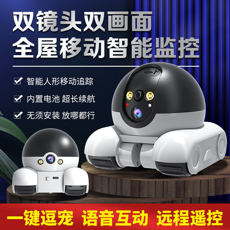 Amazon's Hottest Ai Tracking Home High-Definition Wireless Pet Surveillance Camera With One-Click Pet Entertainment And Dual Screens