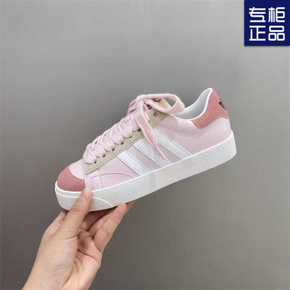 2024 Mint Mambo Dopamine White Shoes Autumn Thick-soled Korean-style Round-toe Breathable Trendy High-value Casual Shoes