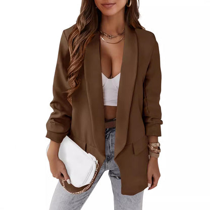 Cross-border Women's Clothing 2024 AliExpress Wish Women's Clothing Autumn New Temperament Professional Slim Fit Small Suit Jacket