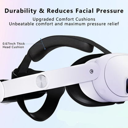Oculus Quest3/3s Headwear Adjustable Widened Sponge Elite Headwear VR Accessories Compatible Quest3s