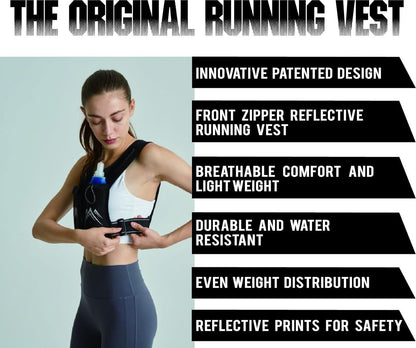 New Outdoor Running Reflective Backpack Riding Breathable Mobile Phone Chest Bag Men's And Women's Mountaineering Kettle Vest Bag