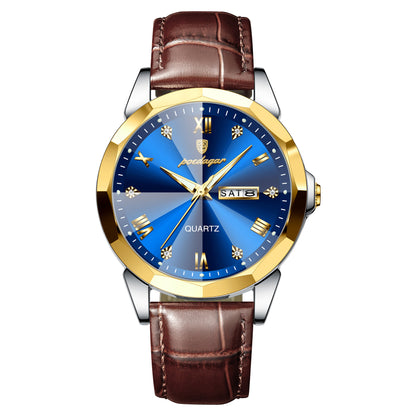 Swiss Brand Belt Men's Watch Waterproof Luminous Fashion Quartz Watch Live Foreign Trade Explosions A Generation Of Hair