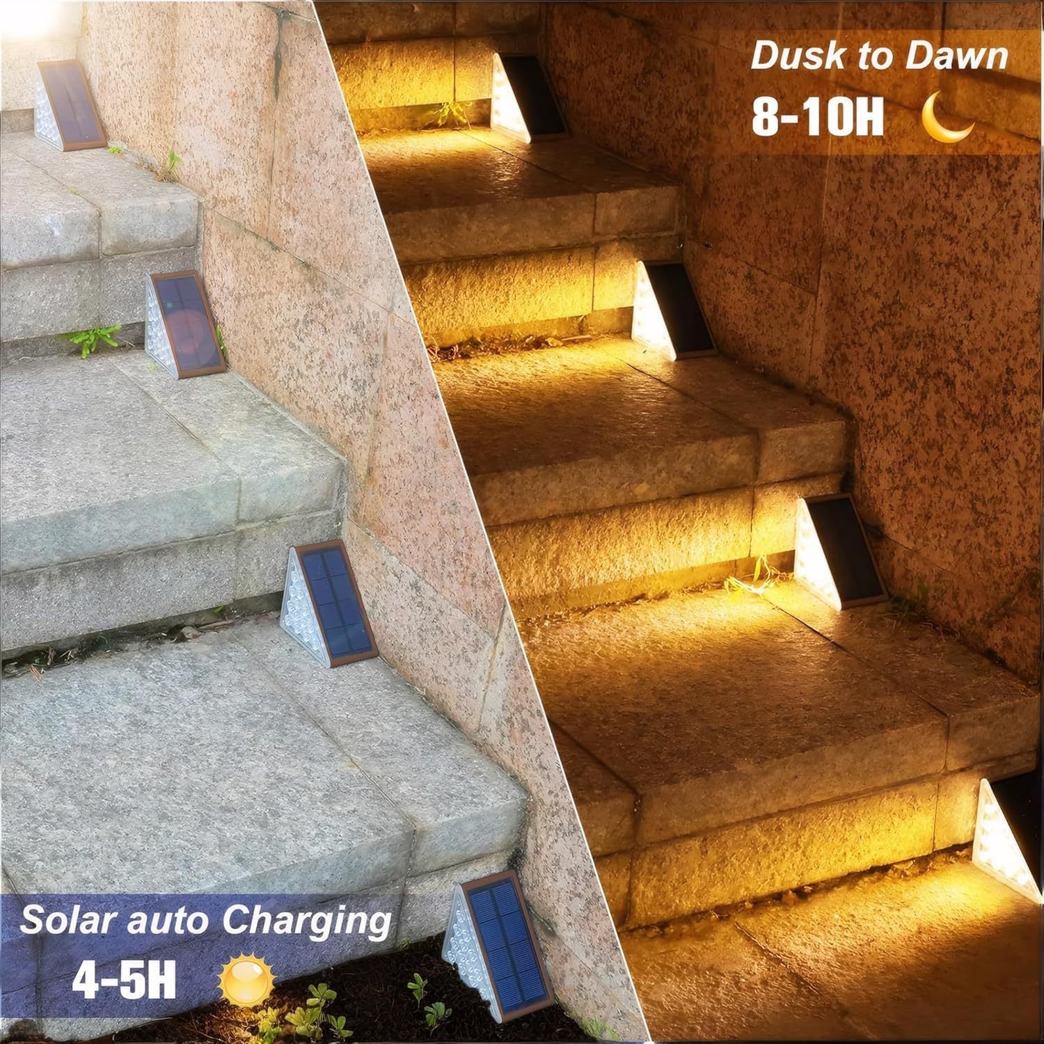 New Outdoor Triangular Stair Light Lighting Anti-Theft Solar Step Light Atmosphere Highlight Decorative Trail Lighting