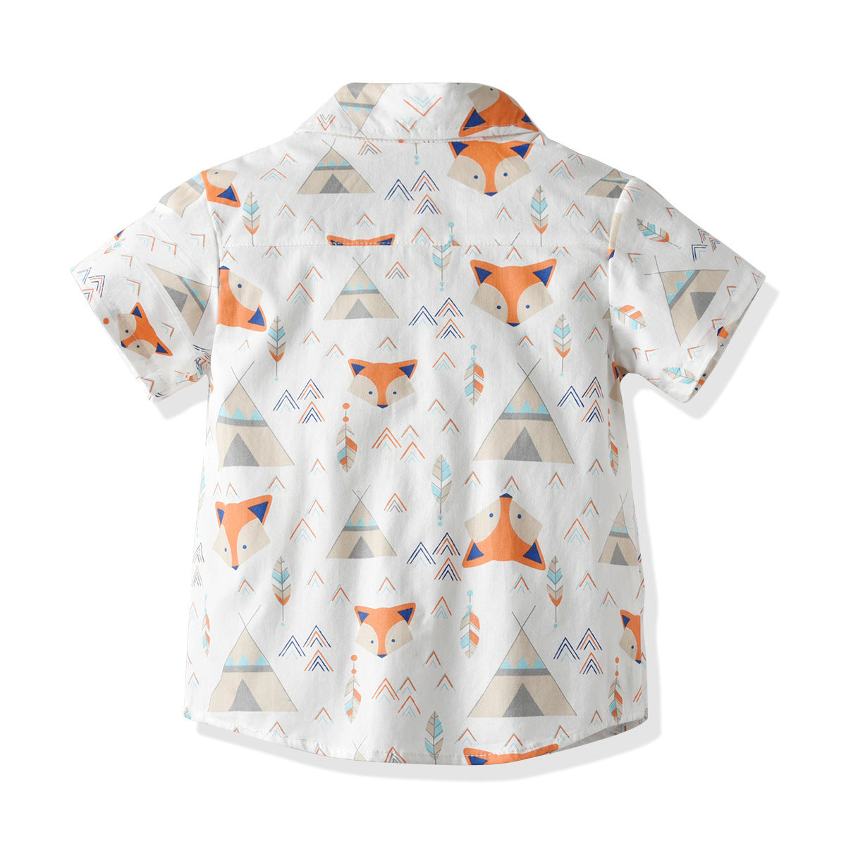 Boys Summer New Fox Head Shirt Strap Trousers Gentleman Suit Baby June 1 Graduation Performance Dress