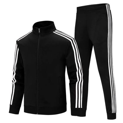 Sportswear Suit Men's And Women's Stand Collar Running Clothes Spring And Autumn Long Sleeve Morning Running Two-piece Suit Versatile Internet Celebrity Slim Fit Couple Style