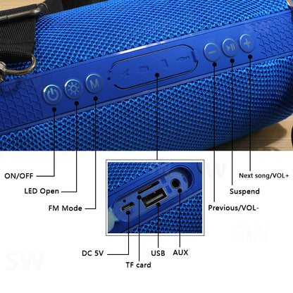 New Model Direct Shipment Tg192 Wireless Bluetooth Speaker With Deep Bass, Waterproof Speaker, Small Drum-Shaped Card-Insert Bluetooth Speaker