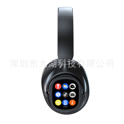 2025's First Cross-border Hot New Model With Screen Bluetooth Headset ANC Noise-cancelling Color Screen Touch Headset Customization