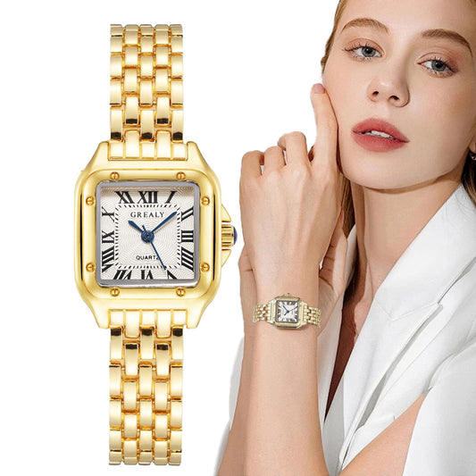 Fashion AliExpress Hot Selling Stainless Steel Women's Brand Quartz Watch Business Casual Steel Belt Women's Watch