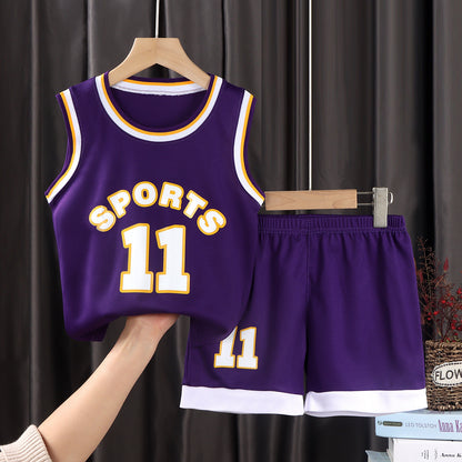 Basketball Uniforms For Boys And Girls, Team Uniforms, Outdoor Sportswear, Handsome Short-Sleeved Training Uniforms For Middle-Aged And Older Children, Jerseys