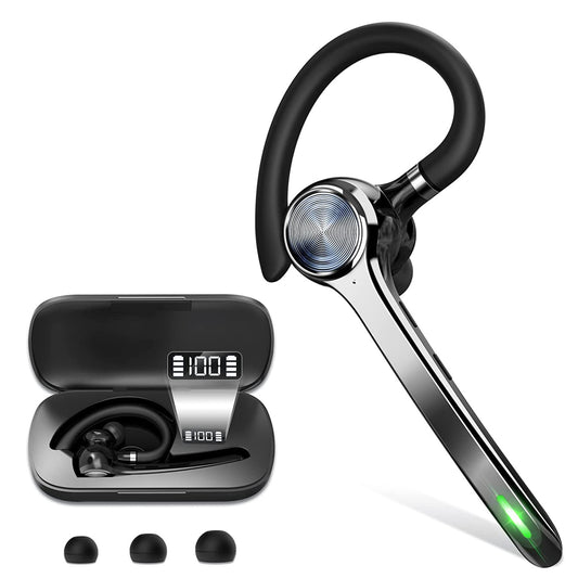 Business Bluetooth Headset 500mAh Charging Box Wireless Bluetooth Hands-free Built-in Microphone 72 Hours Call