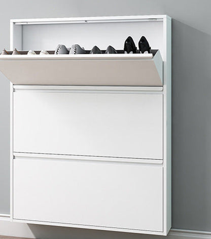 Household Thin Steel Tipping Bucket Shoe Cabinet Manufacturer Wholesale Simple Entrance Entrance Shoe Cabinet Door Storage Shoe Rack