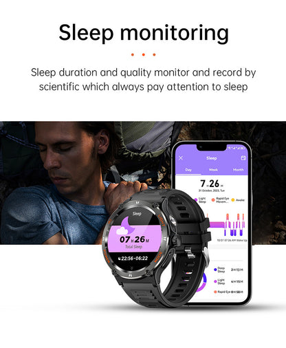 Cross-Border Kt76 Smart Watch Heart Rate Compass Flashlight Bluetooth Call Pedometer Sports Watch Smart Bracelet