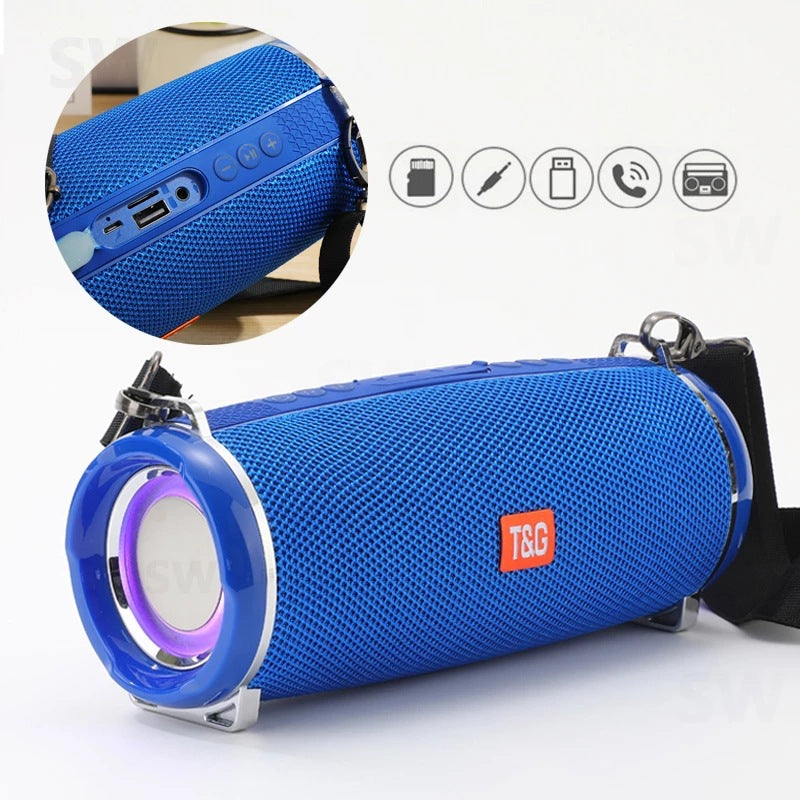 New Model Direct Shipment Tg192 Wireless Bluetooth Speaker With Deep Bass, Waterproof Speaker, Small Drum-Shaped Card-Insert Bluetooth Speaker