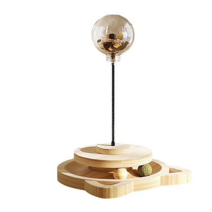 Cat Treat-Dispensing Toy, Cat Teaser Baseball, Cat Self-Entertainment Boredom-Relief Gadget, Freeze-Dried Cat Food Snack Feeder, Shaker Toy