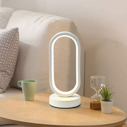 Simple Modern Creative Led Round Household Usb Table Lamp Hotel Bedside Study Bedroom Living Room Dimmable Lighting