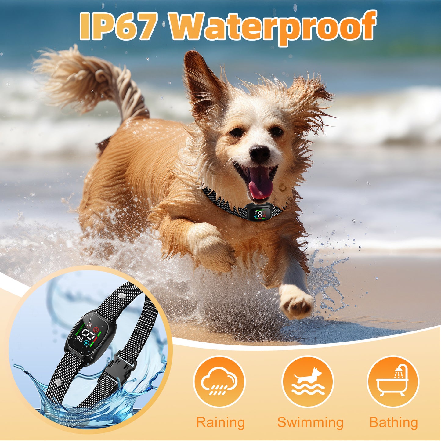 Cross-border Private Model Barking Stopper Automatic Anti-dog Barking Intelligent Induction Anti-interference Vibration Collar Puppy Collar