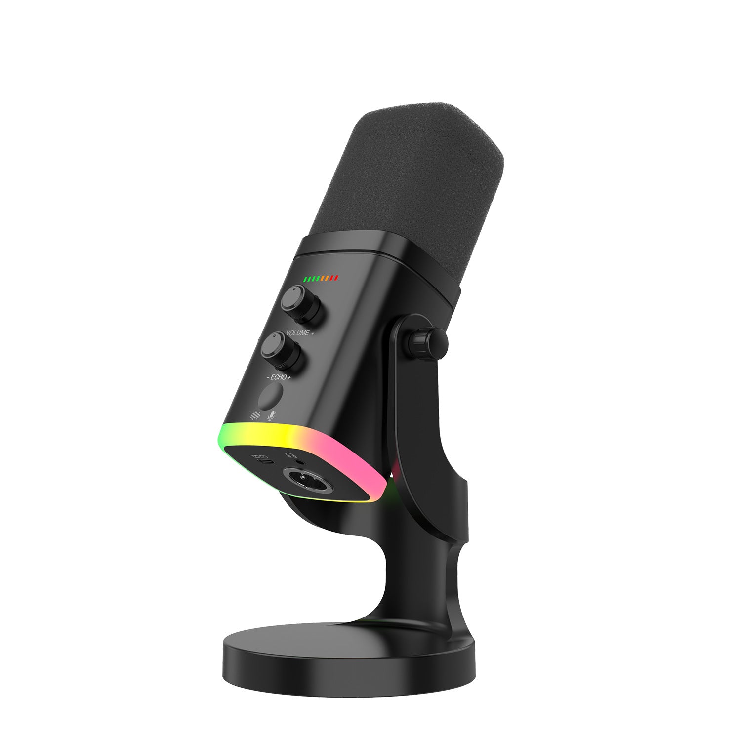 Cross-Border Xlr/Usb Dynamic Dual-Use Rgb Microphone Computer Competition Microphone USB Mobile Phone Computer Recording