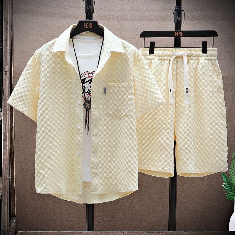 Men&#039;s Summer Suit, Short-sleeved T-shirt, Shorts, Sports Suit, Loose Casual Suit, Handsome Set Of Clothes