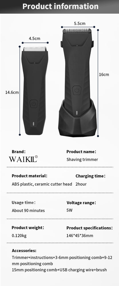 Cross-border Explosions Oil Head Carving Electric Hair Clipper Waterproof Electric Hair Clipper Body Hair Trimmer Private Scissors Body Applicable