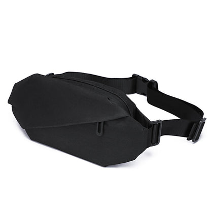 Cross-border Solid Color Fixed Print LOGO Chest Bag Men's Casual Shoulder Bag Crossbody Backpack Waist Bag Business Travel Bag Wholesale