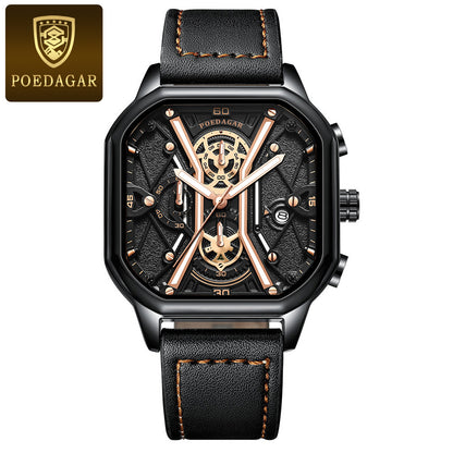 Swiss Brand New Multi-functional Men's Watch Super Luminous Quartz Watch Live Foreign Trade Explosions A Generation Of Hair