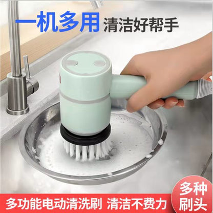 Multifunctional Electric Cleaning Brush Household Toilet Cleaning Artifact Handheld Kitchen Cleaning Brush Wireless Convenient Bowl Brush