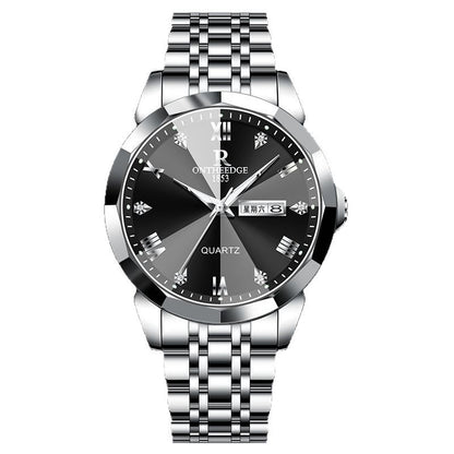 Amazon Explosive Brand Men's Watch Factory Luminous Waterproof Watch Men's Cross-border Foreign Trade Quartz Watch Wholesale