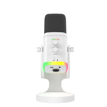 Cross-Border Xlr/Usb Dynamic Dual-Use Rgb Microphone Computer Competition Microphone USB Mobile Phone Computer Recording