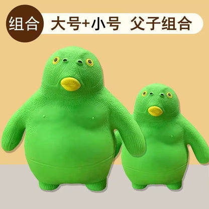 Douyin Same Style Dull Head Fish Gorilla Green Head Monster Pinch Music Decompression Monster Green Head Fish Toy Vent Artifact