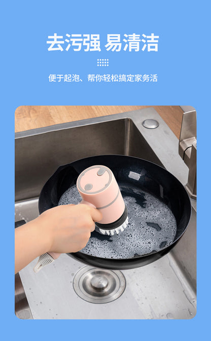 Multifunctional Electric Cleaning Brush Household Toilet Cleaning Artifact Handheld Kitchen Cleaning Brush Wireless Convenient Bowl Brush