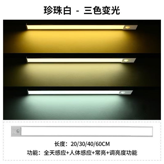 LED Ultra-thin Human Body Induction Lamp Magnetic Suction Self-adhesive Wardrobe Cabinet Wine Cabinet Light Bar