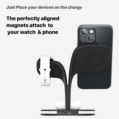 Amazon UD22 Mobile Phone Wireless Charger Watch Headset Mobile Phone Charging Bracket Desktop Wireless Charging Fast Charging