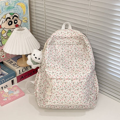 Japanese Style Floral Soft Girl Girl's Backpack Women's South Korea Ins Style Mori Style Fresh Style Schoolbag Senior High School Student Backpack