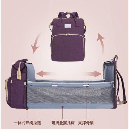Cross-Border New Bed Bag, Integrated Mommy Bag, Outing Handbag, Mother And Baby Bag, Portable Multi-Functional Mommy Bag, Backpack