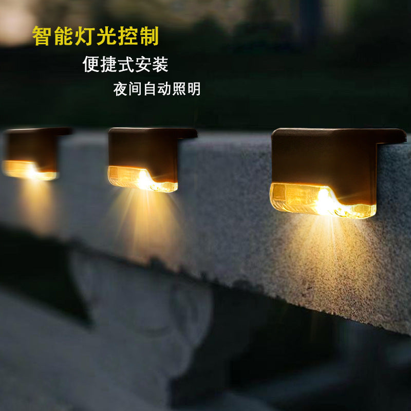 Solar Step Lights Outdoor Garden Lights 1LED Night Lights Ladder Lights Staircase Lights Wall Lights Staircase Lights Decoration