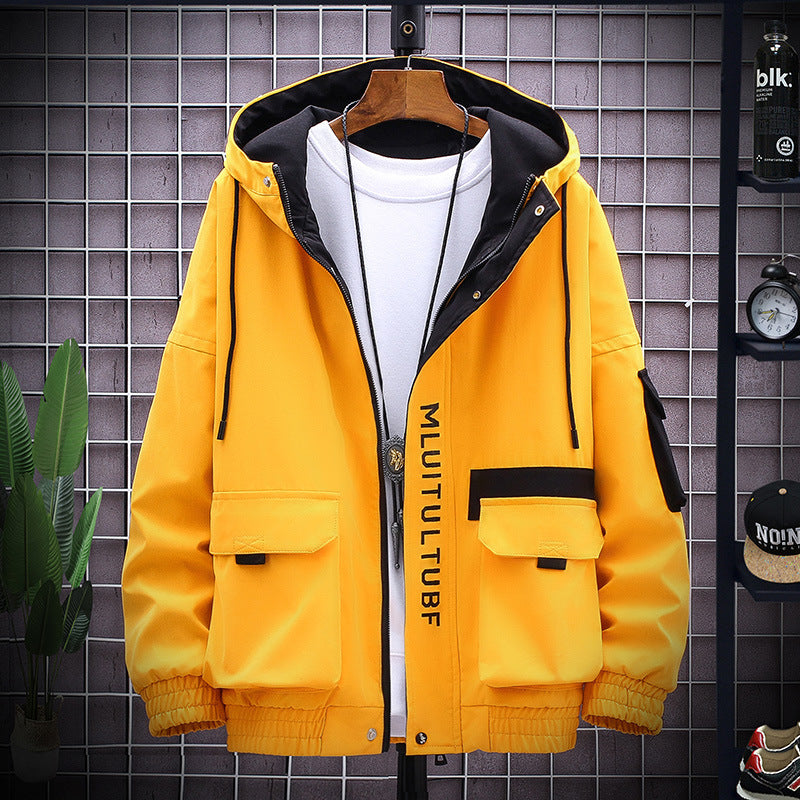 Workwear Coat Men&#039;s Spring And Autumn 2020 New Men&#039;s Trench Coat Short Korean Fashion Men&#039;s Student Jacket Top Clothes